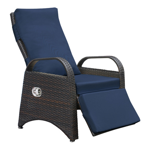 Lewis PE Rattan Outdoor Reclining Lounge Chair
