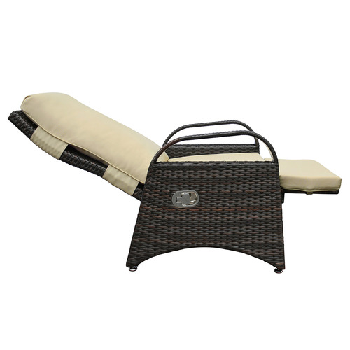 Lewis PE Rattan Outdoor Reclining Lounge Chair