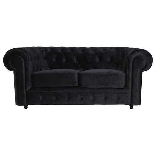 Cleo Button Tufted 2 Seater Velvet Sofa
