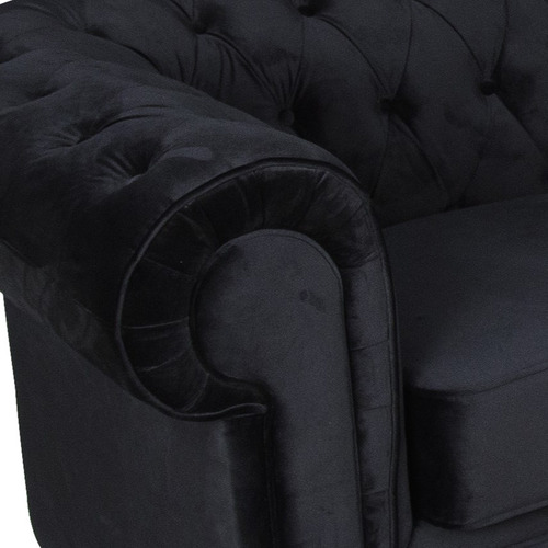 Cleo Button Tufted 3 Seater Velvet Sofa