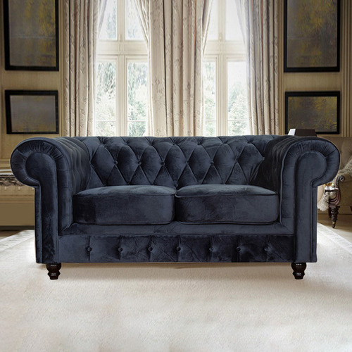 Cleo-Button-Tufted-2-Seater-Velvet-Sofa
