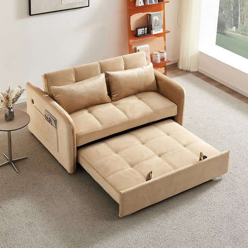 Liviana 2 Seater Velvet Sofa Bed with USB