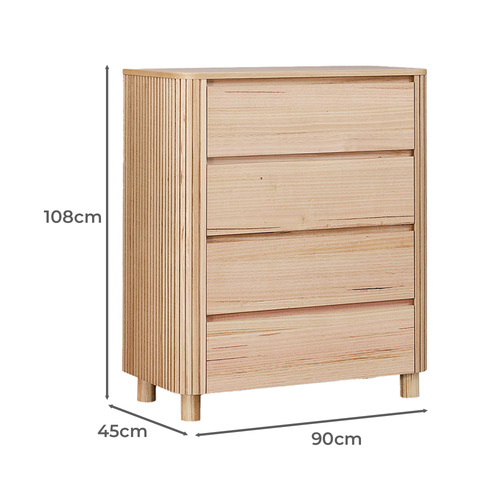 Harcourt 4 Drawer Tallboy