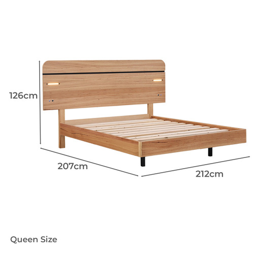 Phineas Queen Bed with LED