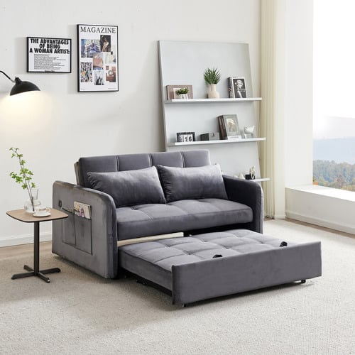 Liviana-2-Seater-Single-Velvet-Sofa-Bed