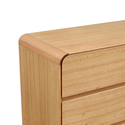 Clemmie Tasmanian Oak Wood 6 Drawer Chest