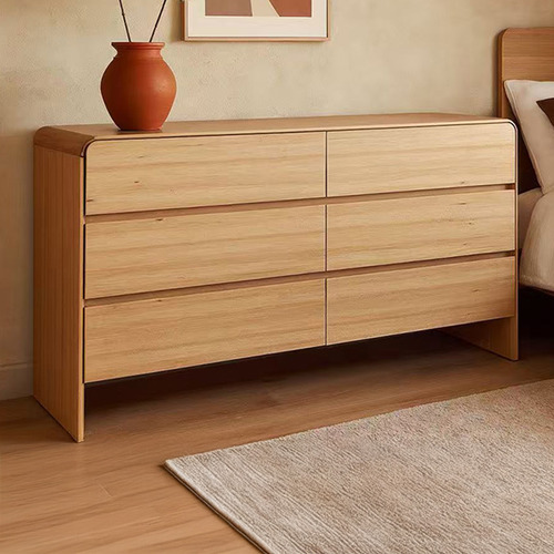 Clemmie Tasmanian Oak Wood 6 Drawer Chest
