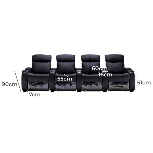 Anna  4 Seater Electric Recliner