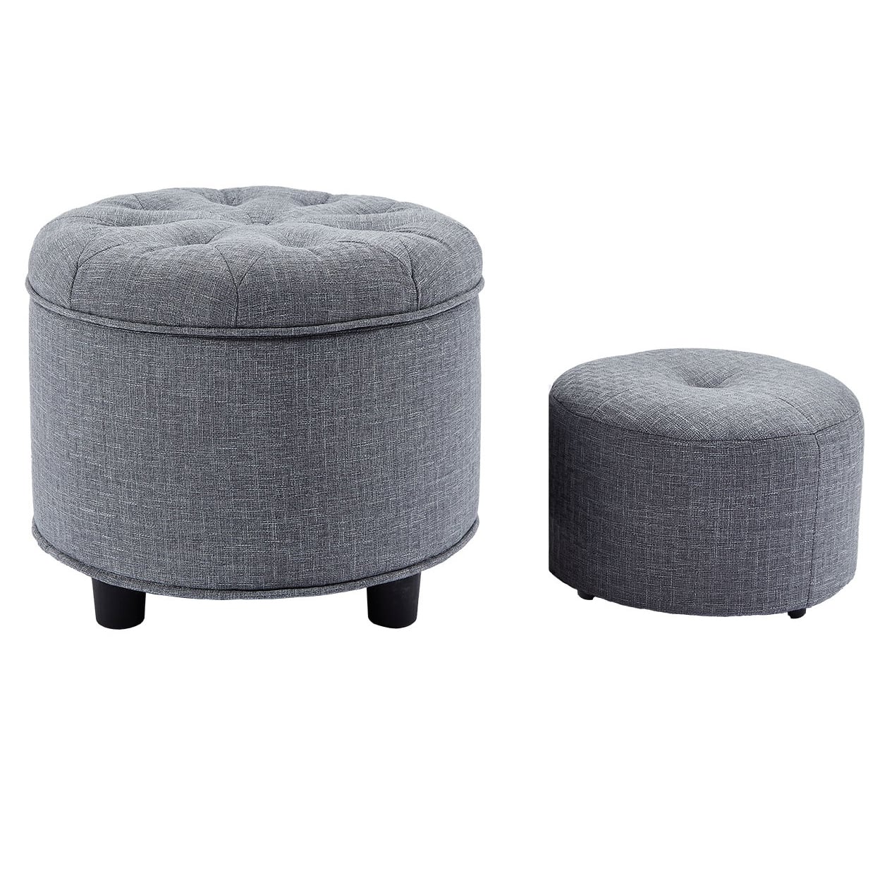 2 Piece Teo Ottoman & Footstool Set