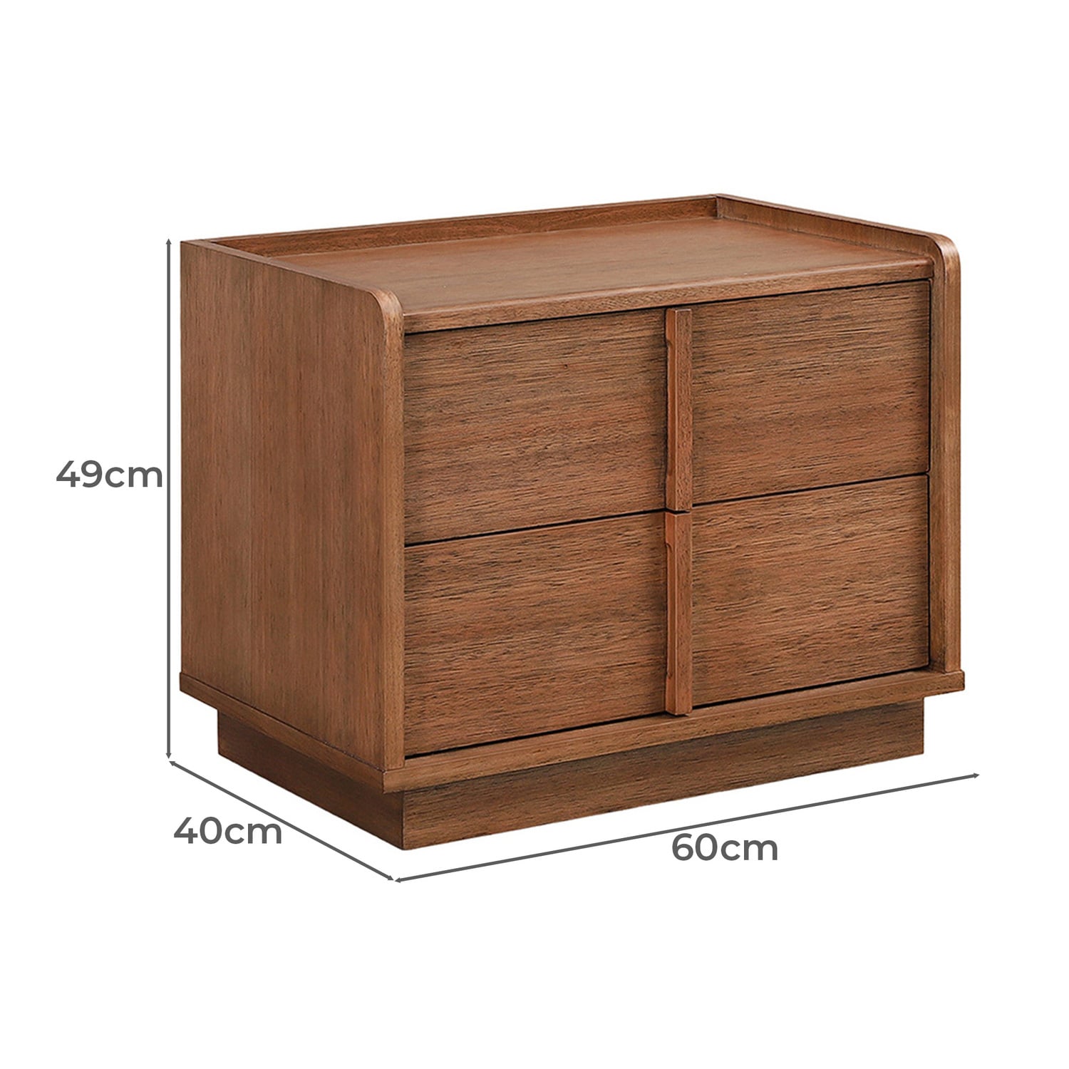 Hollis 2 Drawer Bedside Table