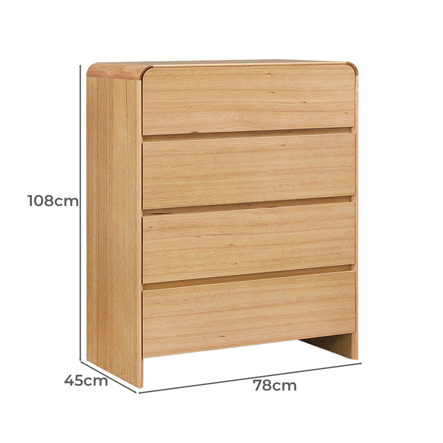 Clemie Tasmanian Oak Wood Tallboy