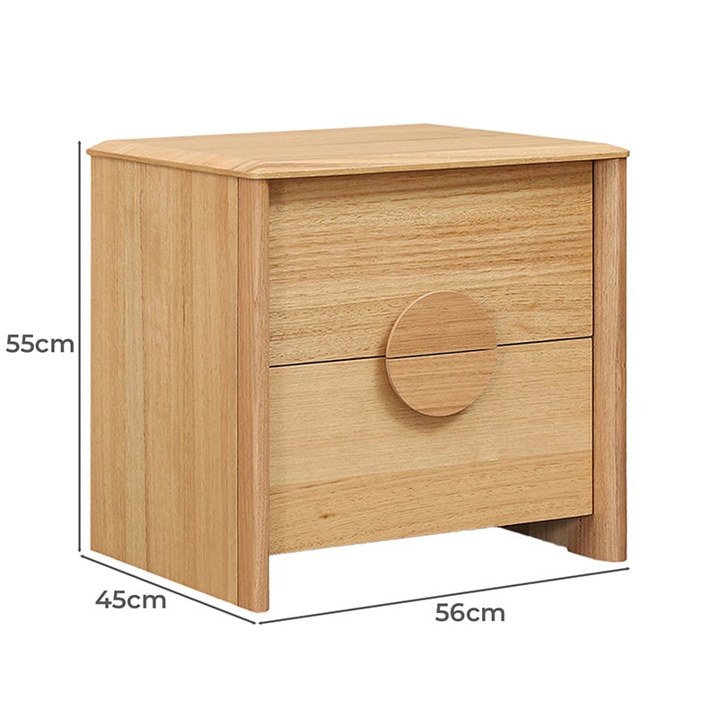 Thallo 2 Drawer Bedside Table