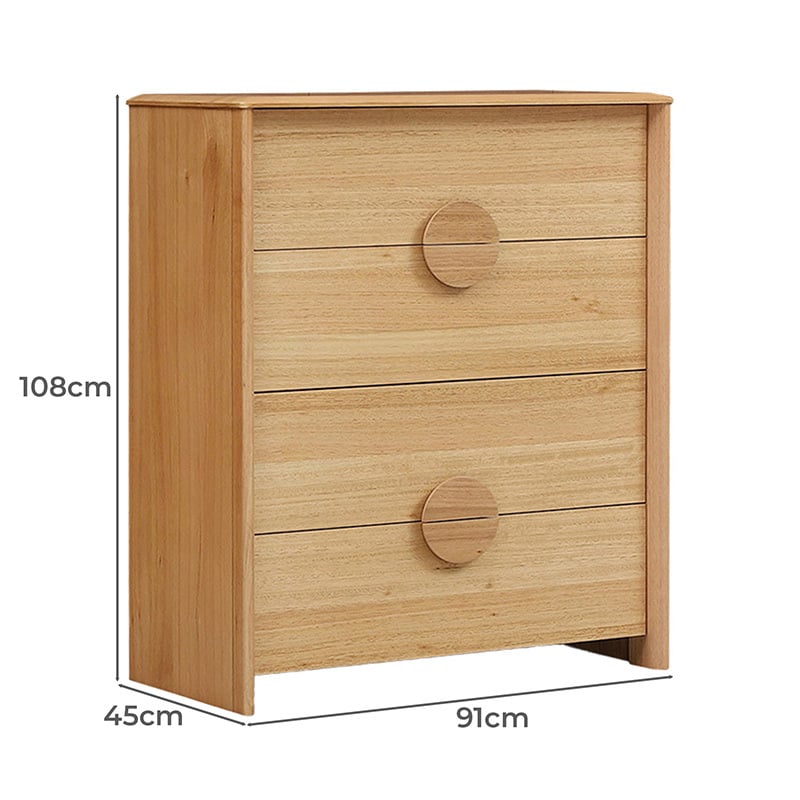 Thallo 4 Drawer Tallboy