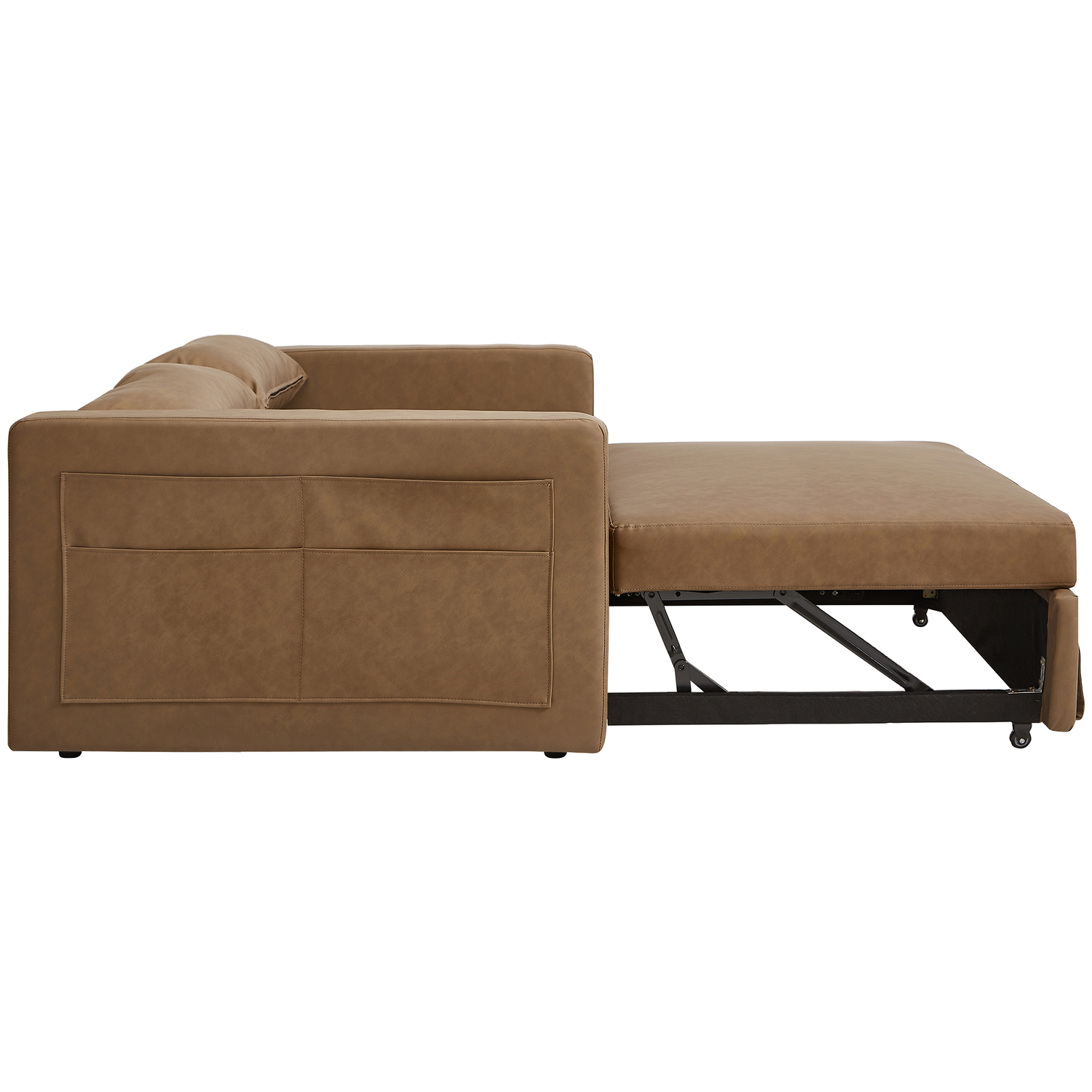 Magath 2 Seater Faux Leather Sofa Bed