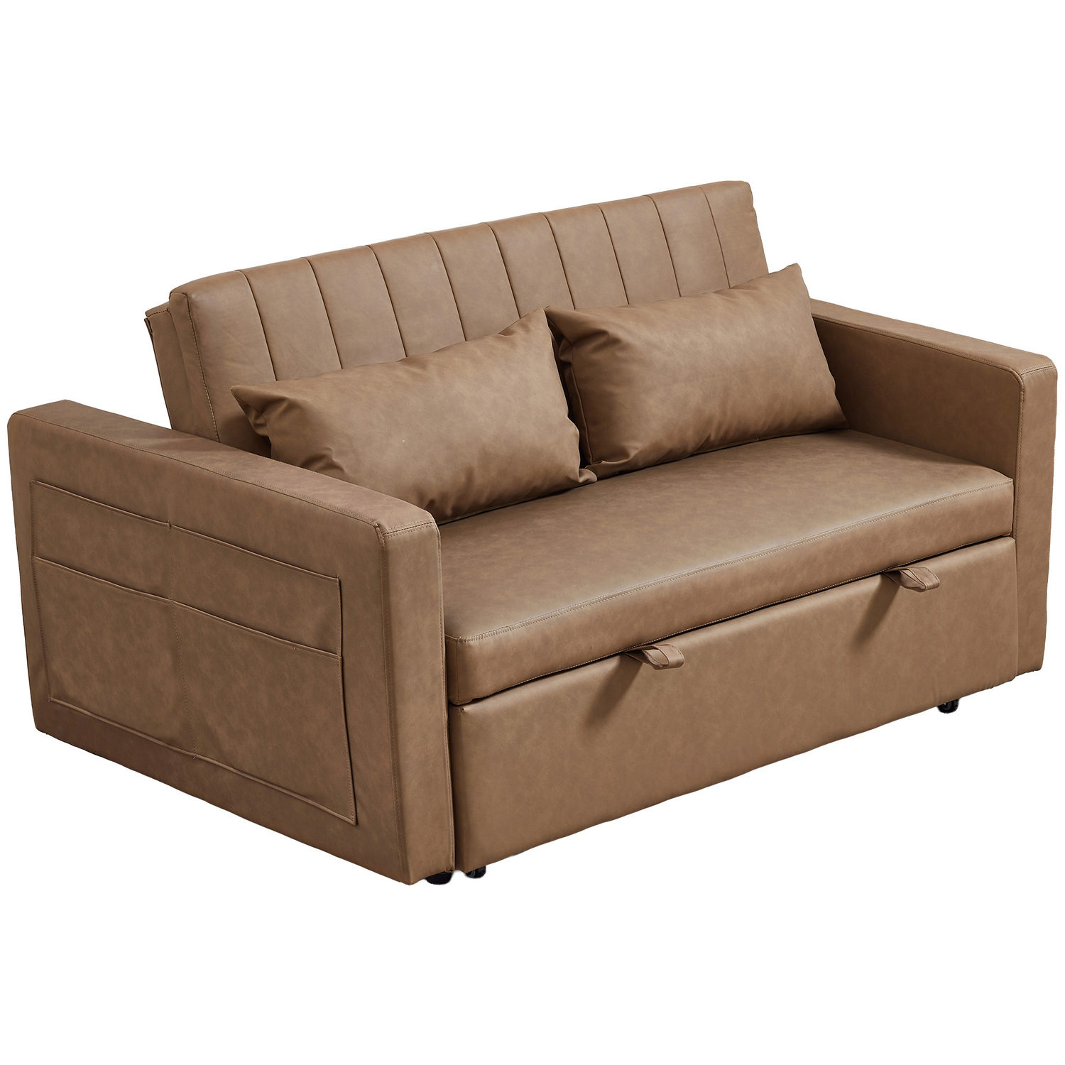 Magath 2 Seater Faux Leather Sofa Bed