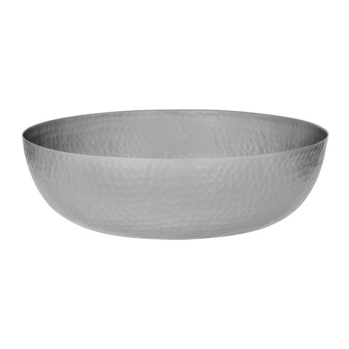 Round Hammered Aluminium Serving Bowl