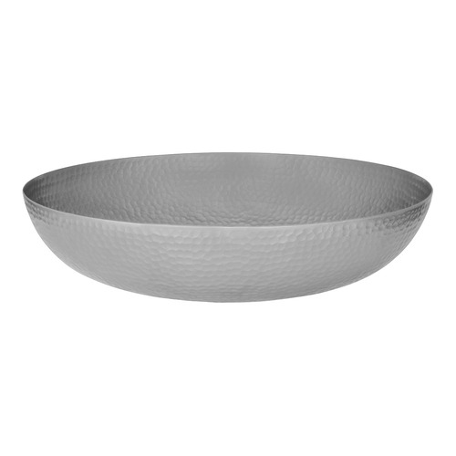 Round Hammered Aluminium Serving Bowl