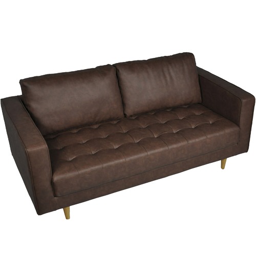 By Designs Karl 2 Seater Faux Leather Sofa | Temple & Webster