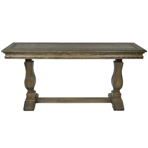 Ash Grey Mosaic Oak Wood Hallway Table