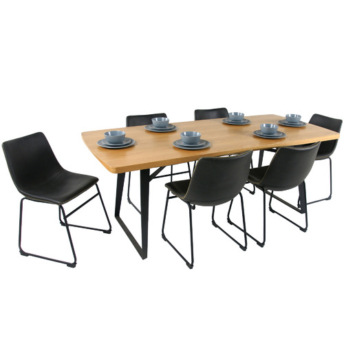 Homestar 6 Seater Carina Bristol Dining Table & Chairs Set & Reviews Temple & ster