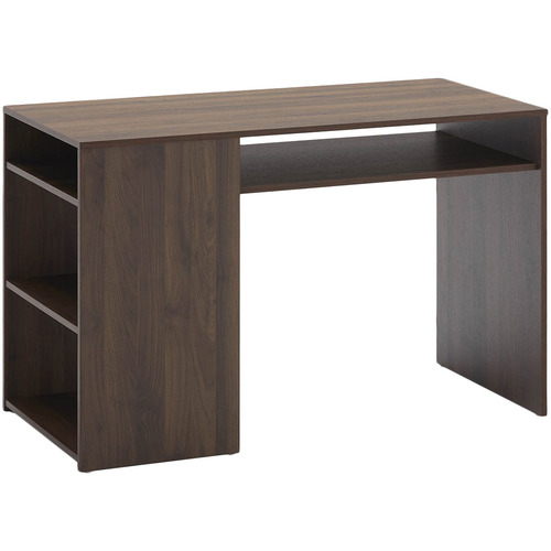 dark timber desk