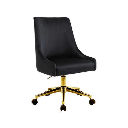 velvet black office chair