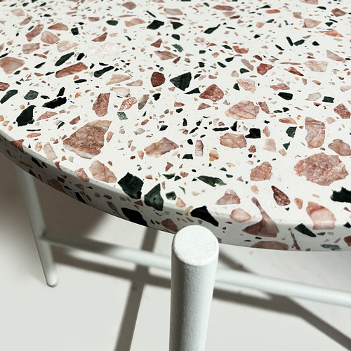 HomestarFurniture Stanley Terrazzo Side Table Temple & Webster