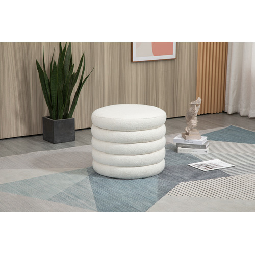Adalyn Faux Fleece Ottoman