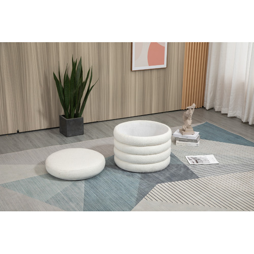 Adalyn Faux Fleece Ottoman