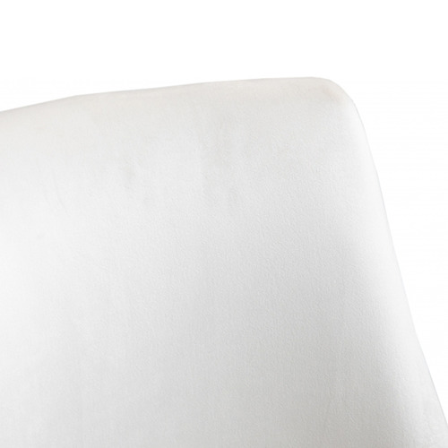 HomestarFurniture White Laira Velvet Desk Chair | Temple & Webster