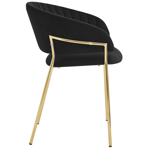 4 Seater Rigel Black Velvet Dining Table & Chair Set