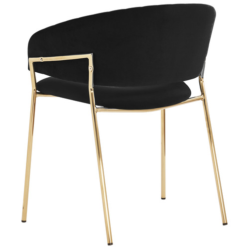 4 Seater Rigel Black Velvet Dining Table & Chair Set