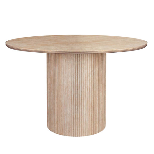 4 Seater Maine Travertine-Look Dining Table & Chair Set