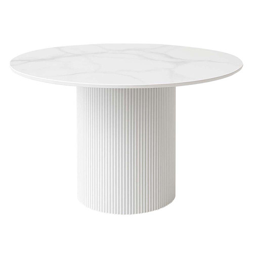 4 Seater Nome Marble-Look Dining Table & Chair Set