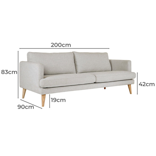 Prim 3 Seater Upholstered Sofa