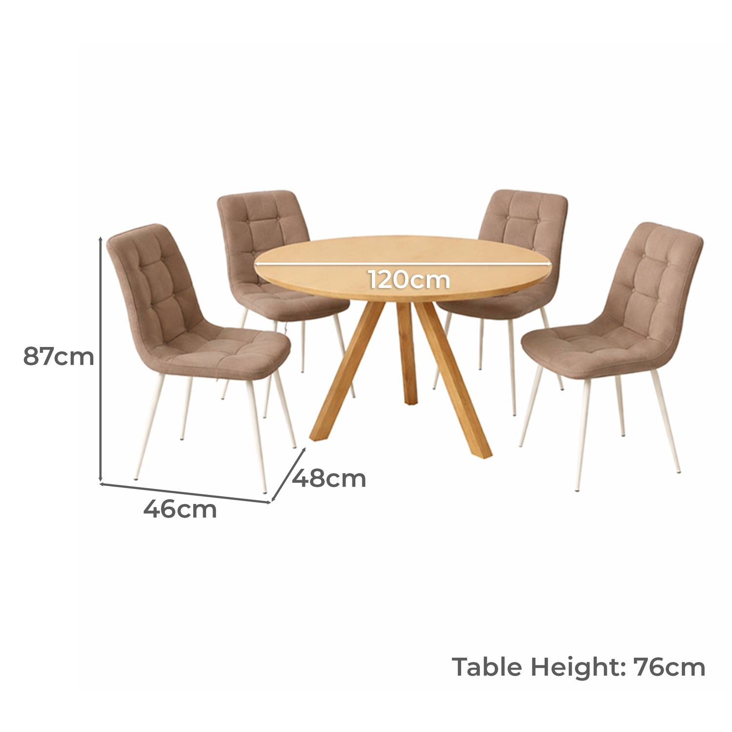 4 Seater Callie Dining Table & Chair Set