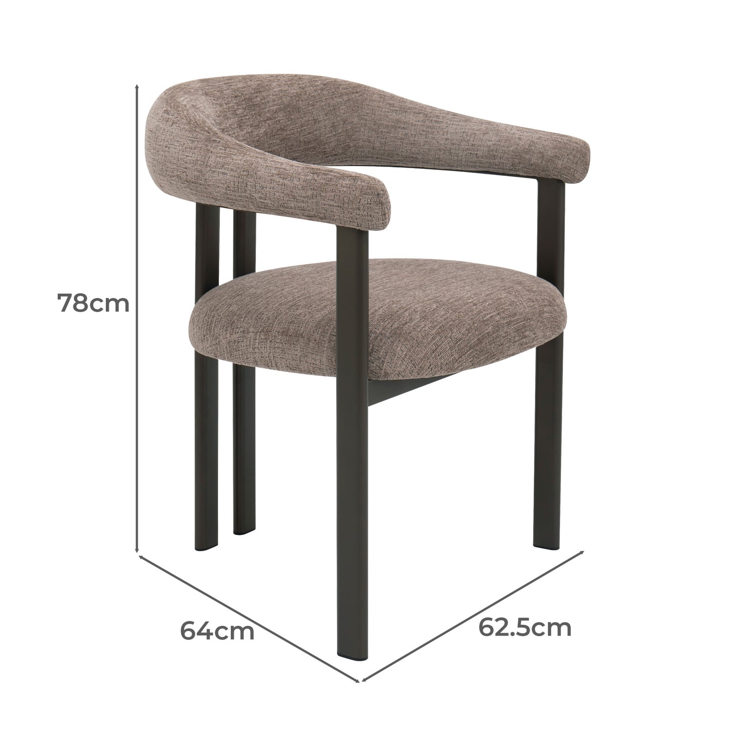 Brown Gia Upholstered Dining Chairs