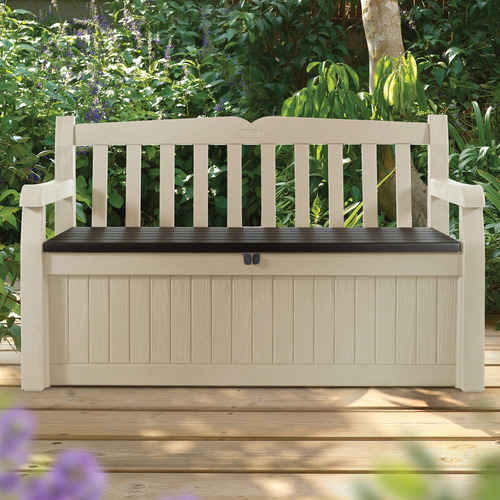 Garden Bench With Storage Wooden Hot, Patio Bench Storage Seat