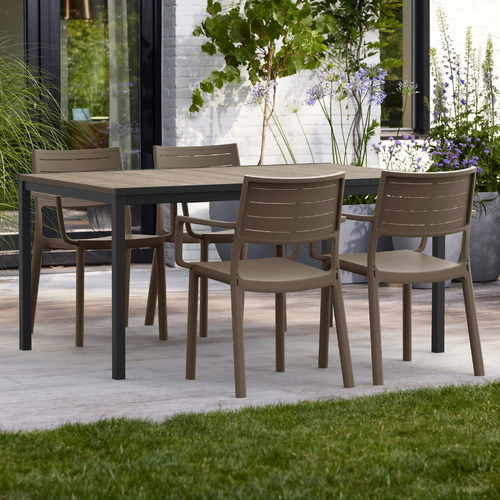 Metaline Metal Look Outdoor Dining Chairs