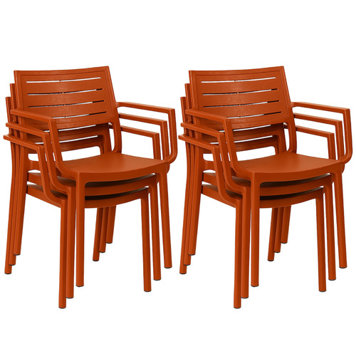 Metaline Metal Look Outdoor Dining Chairs