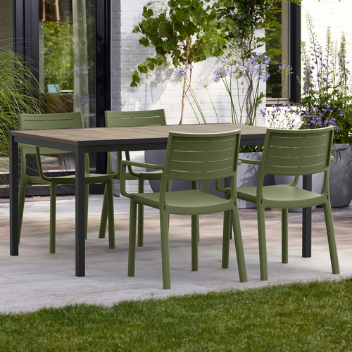 Metaline Metal Look Outdoor Dining Chairs