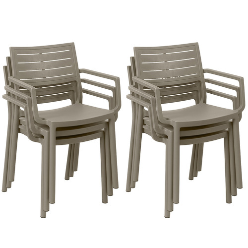 Metaline Metal Look Outdoor Dining Chairs