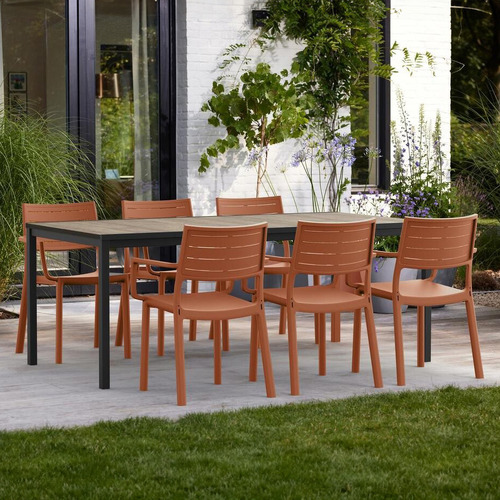 Metaline Metal Look Outdoor Dining Chairs