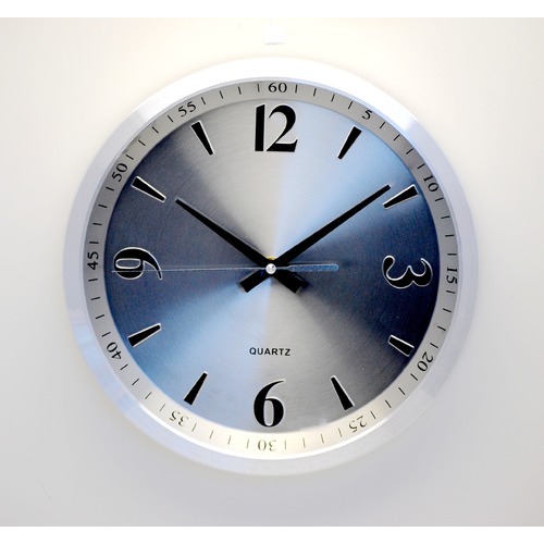 Silver Contemporary Wall Clock Temple & ster