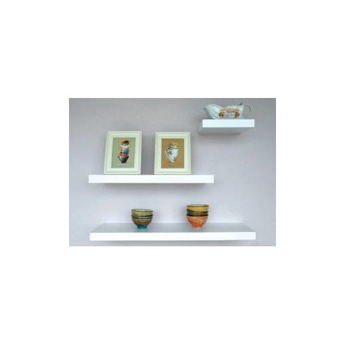 60cm Floating Shelf in White Lacquered Finish Temple & ster