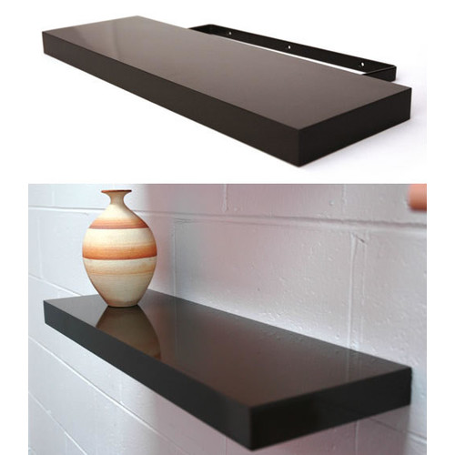 Floating Shelf in Black High Gloss Temple & ster