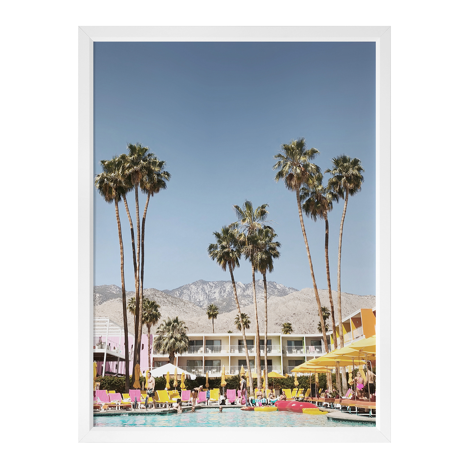 Poolside At The Saguaro Framed Printed Wall Art