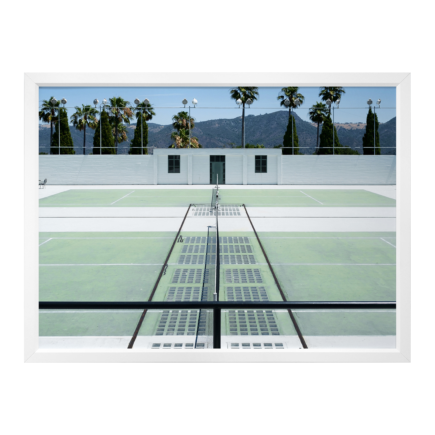 Down To The Tennis Court Framed Printed Wall Art