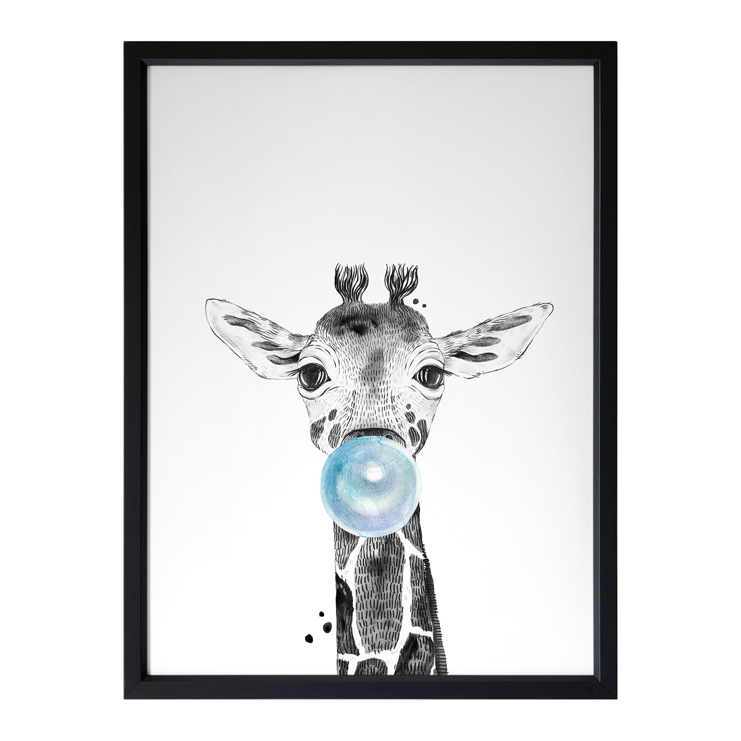 George Giraffe Framed Printed Wall Art