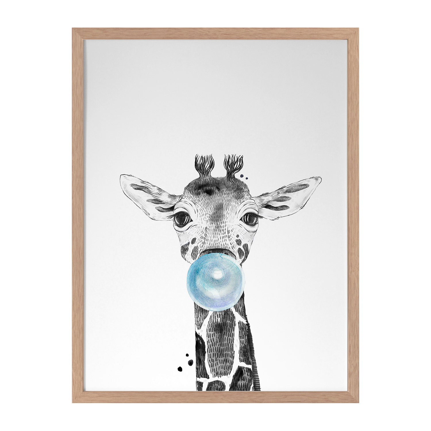 George Giraffe Framed Printed Wall Art